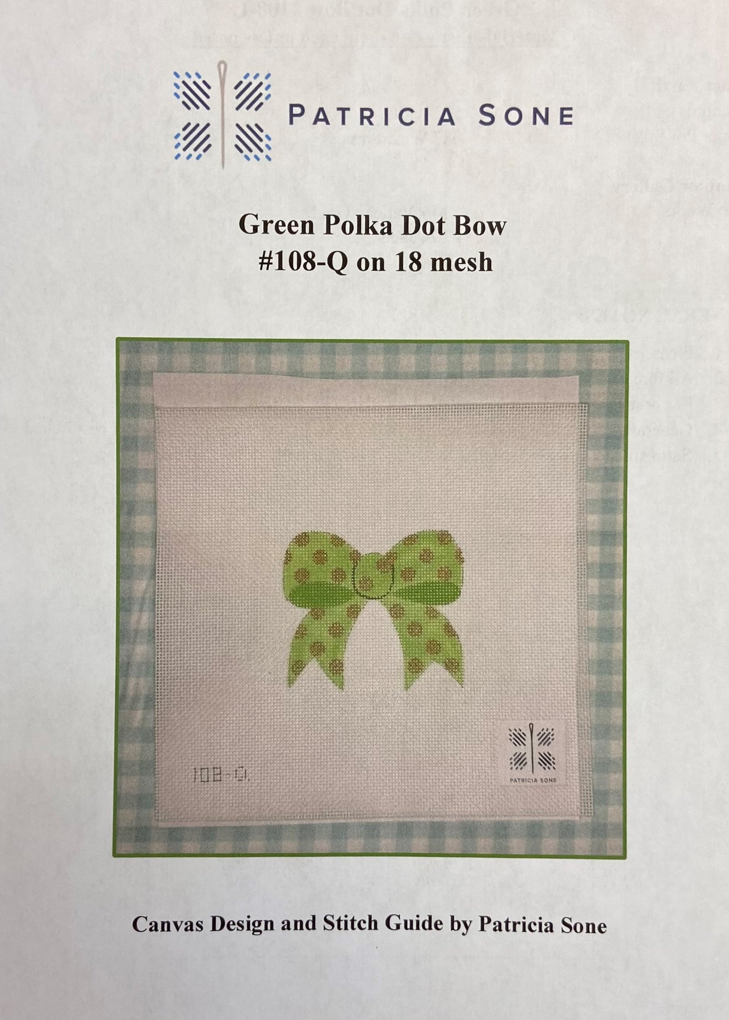 Green Polka Dot Bow