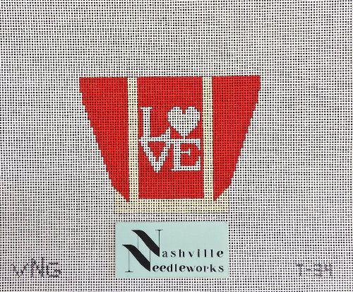 Vallerie Needlepoint Gallery T-34 Love Tote