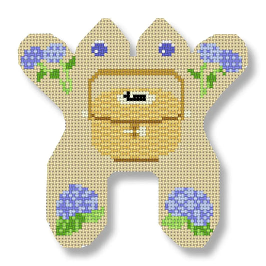 CBK Needlepoint Collections Edie & Ginger Mini Basket Frog Frame Weight 
M-165