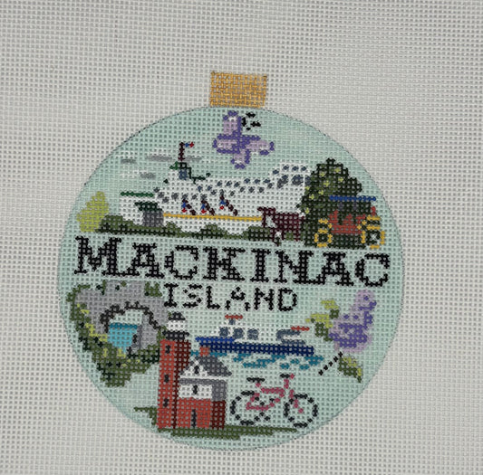 Bradley Needlepoint
Mackinac Island Travel Round Ornament
KB1445