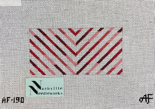 Anne Fisher Needlepoint, LLC AF190 Red Chevron