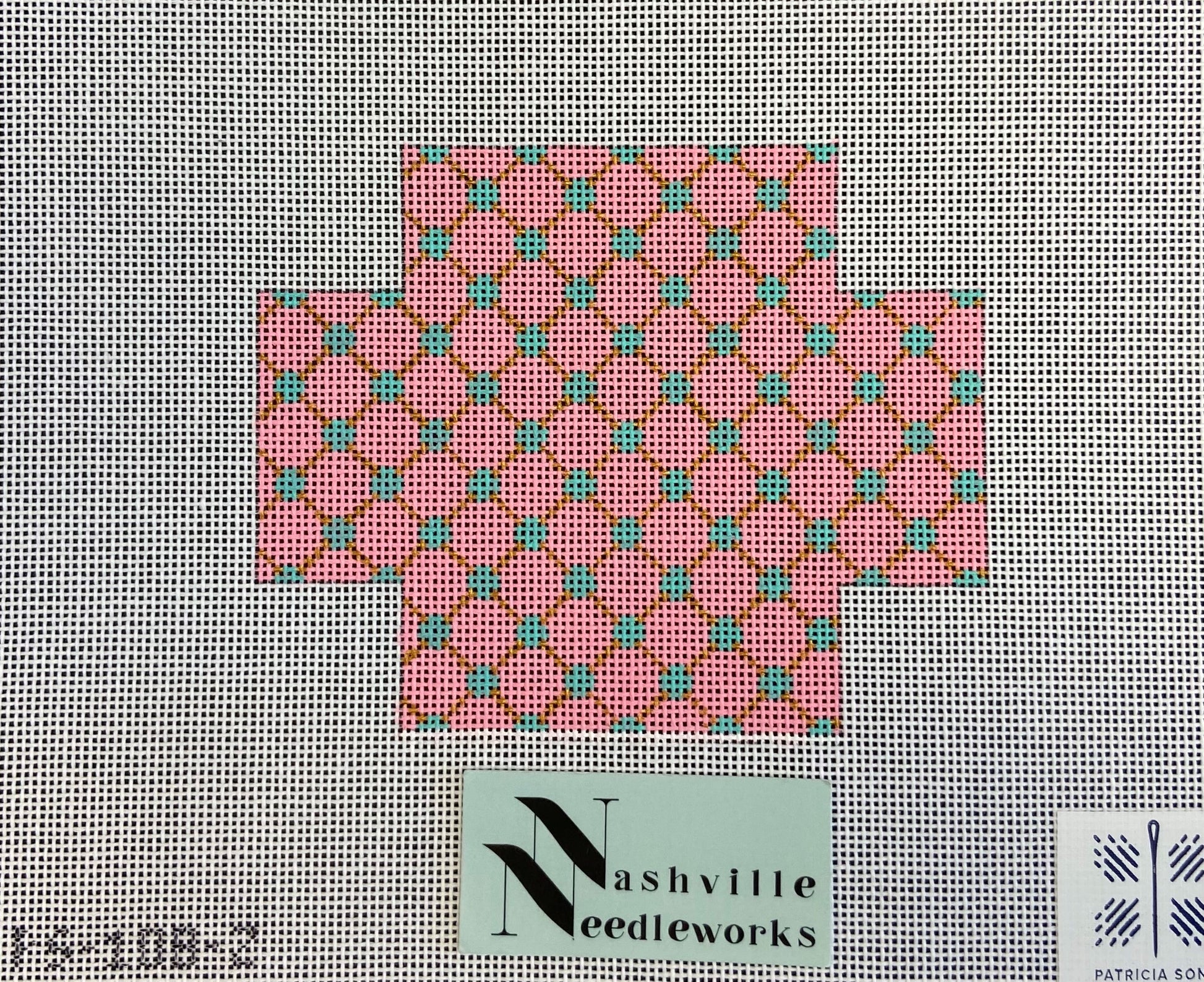 Patricia Sone 108-Z Pink &amp; Aqua Dotted 3-D Package