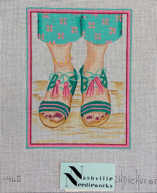Here's Looking at Shoe Tassel-Tie Sandals