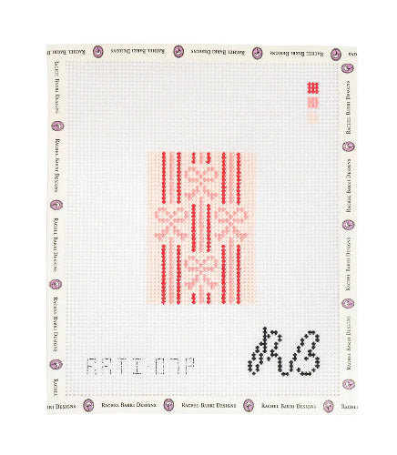Rachel Barri Designs RBTI 07 Striped Pink Bow