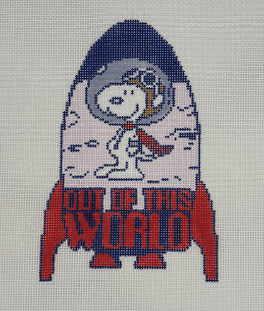 Officially Needlepoint
Snoopy in Rocket Out of the World
SNrocket