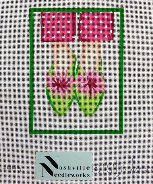 Preppy Pompom Indian Mules