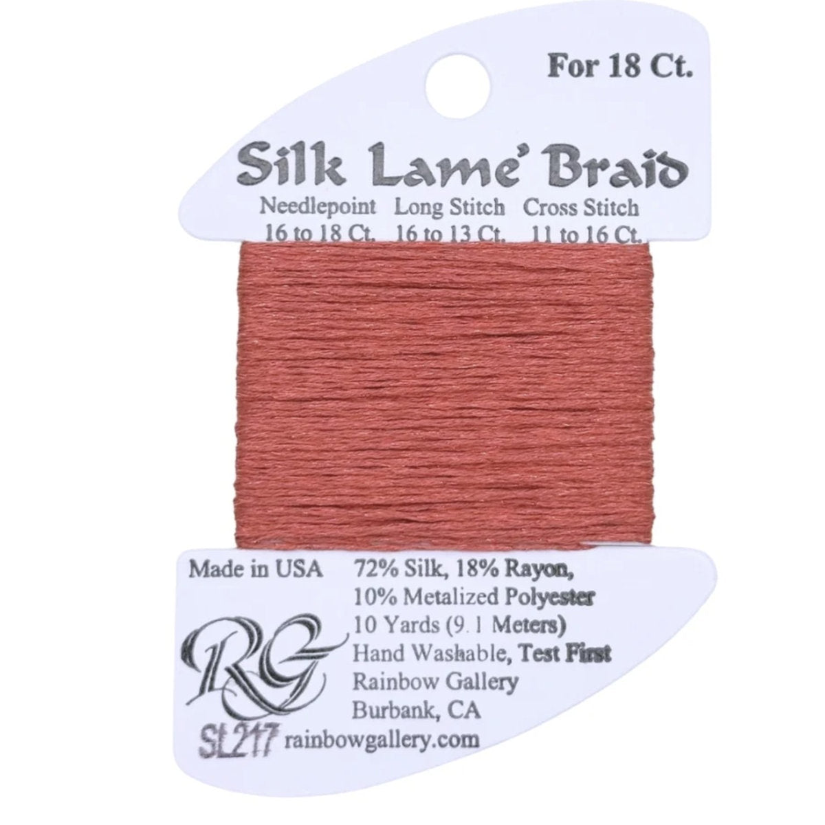 Silk Lame 18 - SL217 Burnt Coral