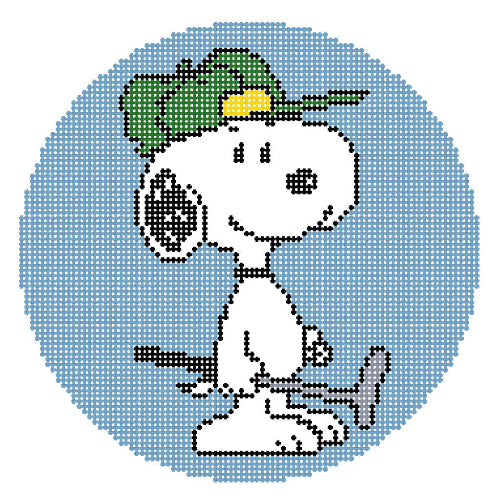 Officially Needlepoint PNTS-Sport3 
PEANUTS Sports - Snoopy with Golf Club Canvas