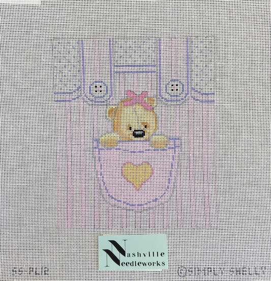 CBK Needlepoint Simply Shelly SS-PL12 Teddy Bear Tooth Fairy Pillow-Girl
