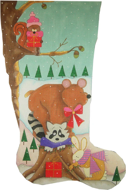 Woodland Christmas Stocking ST-117 (TS)