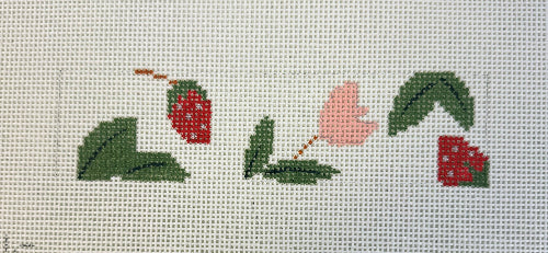 Vallerie Needlepoint Gallery KF-02 StrawberryKeyFob