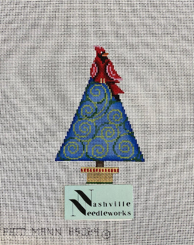Patti Mann 85024 Blue Tree with Cardinal