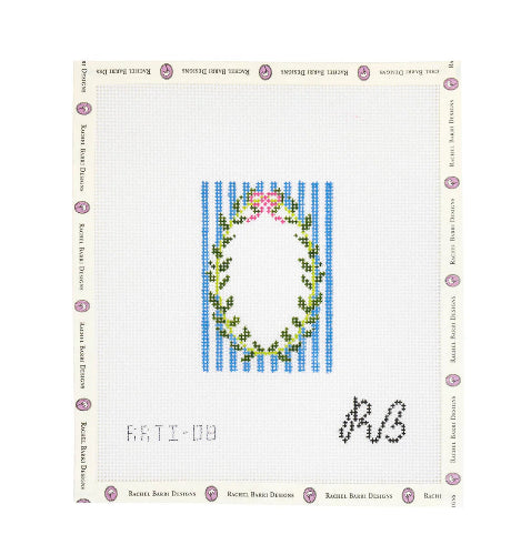 Rachel Barri Designs RBTI 08 Striped Wreathe Bag Tag