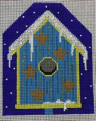 WS738C (Blue Stars Bird House orn.)