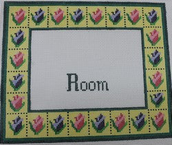 WS798 (Yellow with Flower Border Room Sign)