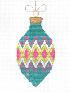XO-222f (TS) - Vintage ornament Teal/pink/lime