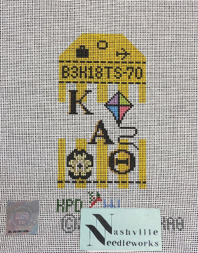 Kangaroo Paws Designs HHG1-KAO 
Kappa Alpha Theta Retro Travel Tag